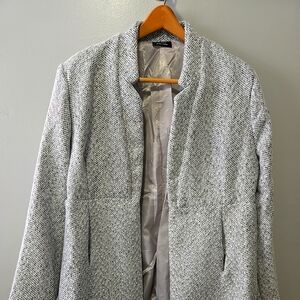 Vici Women's Black and White Herringbone Blazer Xl